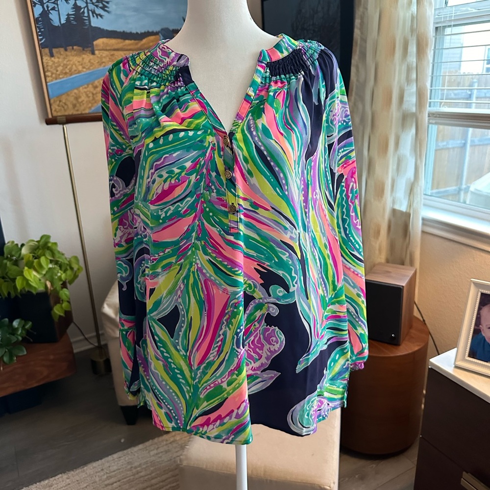 Lilly Pulitzer Elsa EUC Size Medium Multi Palm